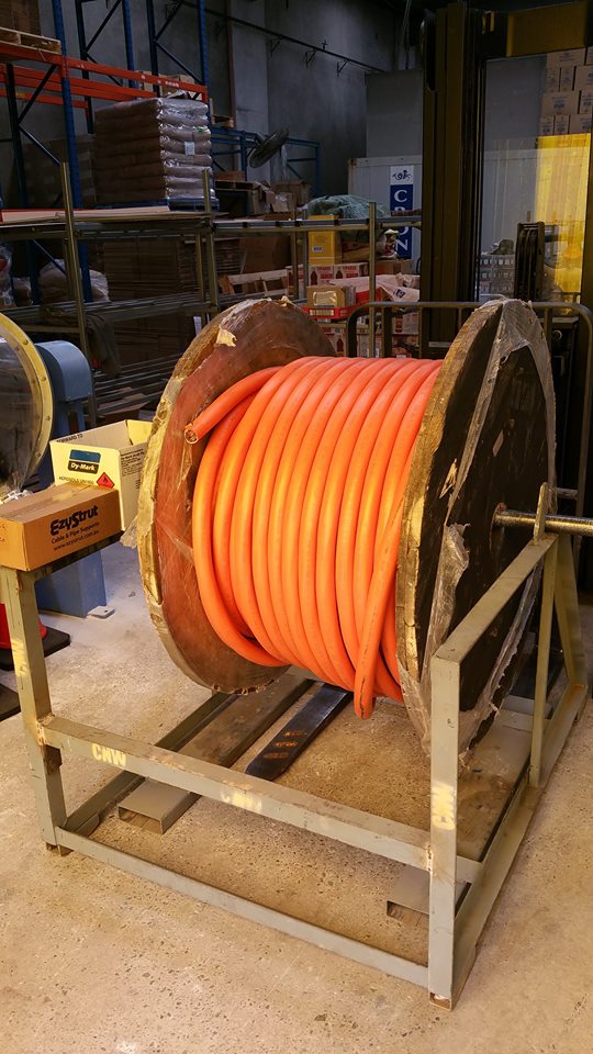 Power supply cable ready for installing