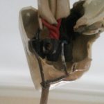 Close up view of heat damage
