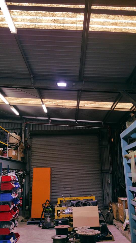 Motion detection lighting in customer warehouse