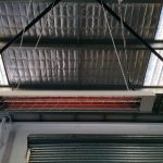 Close up view of strip heater