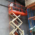 Scissor lift needed for access of cable installation