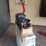 View of heat damage